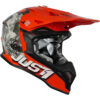 CASCO MOTO CROSS JUST1 J39 KINETIC CAMO GRIGIO ROSSO FLUO ARANCIO