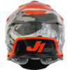 CASCO MOTO CROSS JUST1 J39 KINETIC CAMO GRIGIO ROSSO FLUO ARANCIO