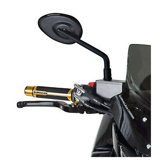 Coppia Specchi Retrovisori Moto BARRACUDA Stone Nero