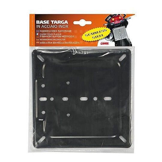 Portatarga Universale Lampa In Acciaio Inox Nero Cornix