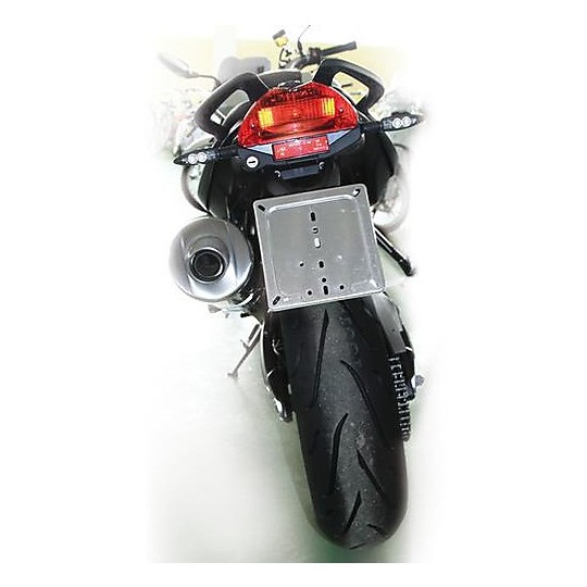 Portatarga Universale Lampa In Acciaio Inox Nero Cornix