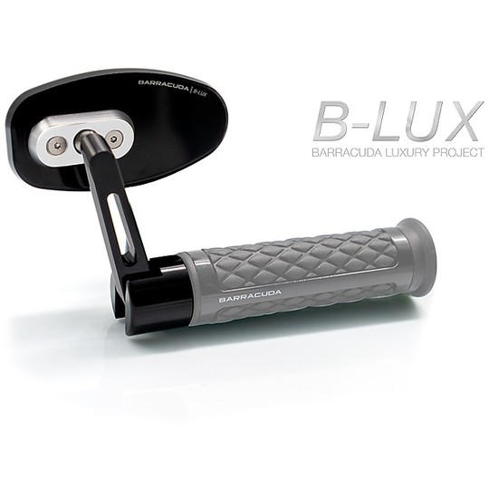 Specchietti Moto Universali Retrovisori Barracuda SKIN-R BAR END B-LUX Nero