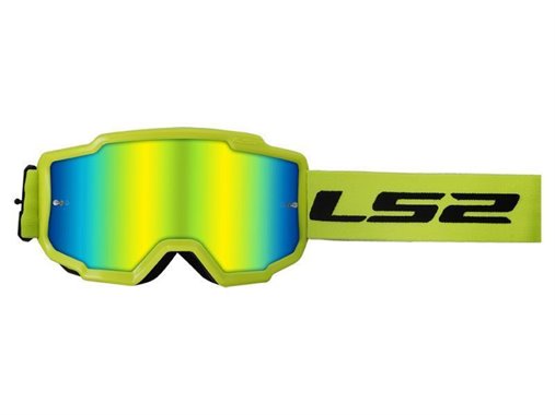 Occhiali LS2 Charger Maschera Moto Cross HV Yellow / Iridium