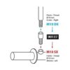 Adattatore per Specchi Moto Lampa da 10mm Destro a 10mm Destro