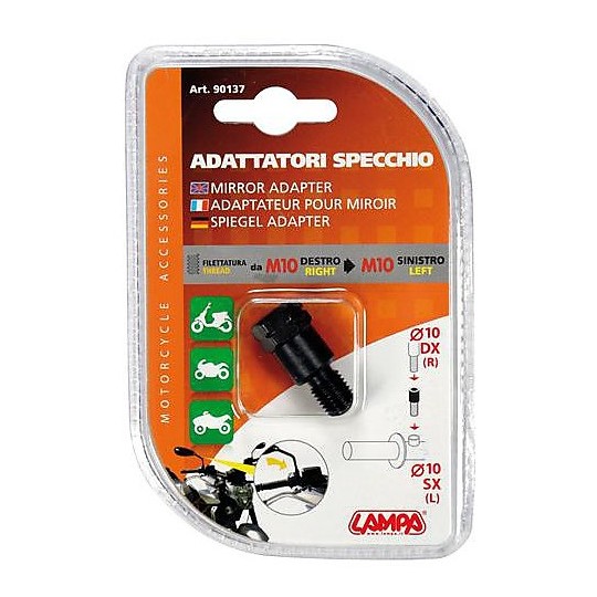 Adattatore per Specchi Moto Lampa da 10mm Destro a 10mm Destro