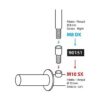Adattatore per Specchi Moto Lampa da 8mm Destro a 10mm Sinistro