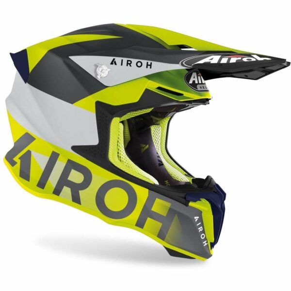 Casco Moto Cross Enduro Airoh TWIST 2.0 Lift Giallo Opaco