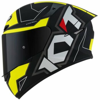 Casco Moto Integrale KYT TT-COURSE ELECTRON Opaco Nero Giallo