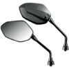 Coppia Specchietti Moto Lampa Modello Borg da 10mm Nero
