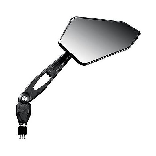 Coppia Specchietti Moto Lampa Modello Jax da 10mm Nero