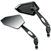 Coppia Specchietti Moto Lampa Modello Jax da 10mm Nero