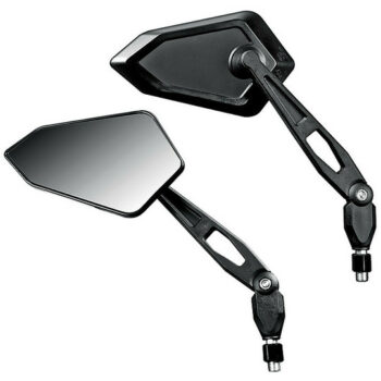 Coppia Specchietti Moto Lampa Modello Jax da 10mm Nero