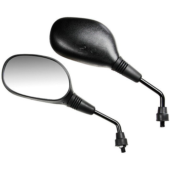 Coppia Specchietti Moto Lampa Modello Trax da 10mm Nero
