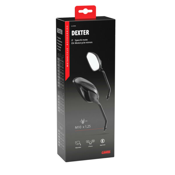 Coppia Specchi Lampa Retrovisori Dexter M10