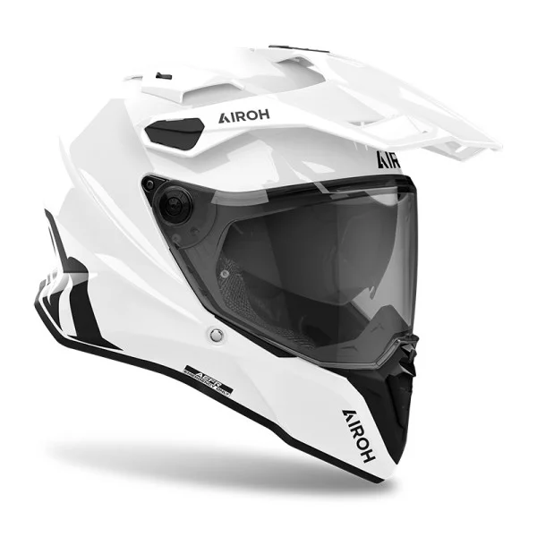 CASCO MOTO ADVENTURE AIROH COMMANDER 2 BIANCO LUCIDO