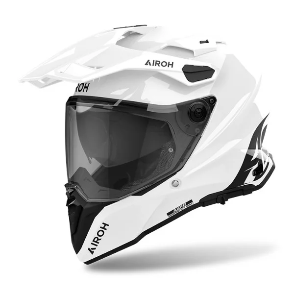 CASCO MOTO ADVENTURE AIROH COMMANDER 2 BIANCO LUCIDO