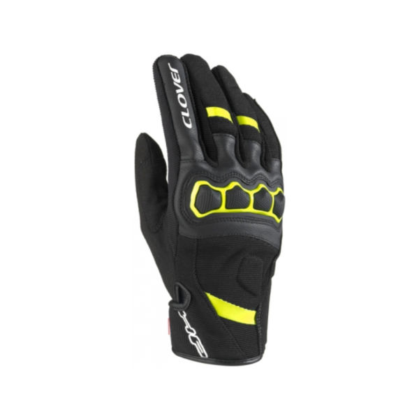 GUANTI MOTO SPORTIVO ESTIVO CLOVER AIRTOUCH-2 NERO-GIALLO