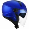 CASCO MOTO JET KYT D-CITY PLAIN BLU LUCIDO