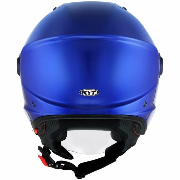 CASCO MOTO JET KYT D-CITY PLAIN BLU LUCIDO