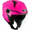 CASCO MOTO JET KYT D-CITY PLAIN FUXIA FLUO LUCIDO