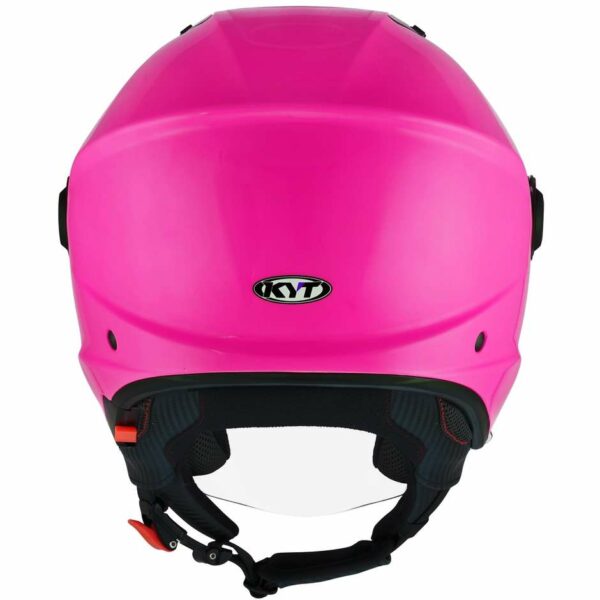 CASCO MOTO JET KYT D-CITY PLAIN FUXIA FLUO LUCIDO