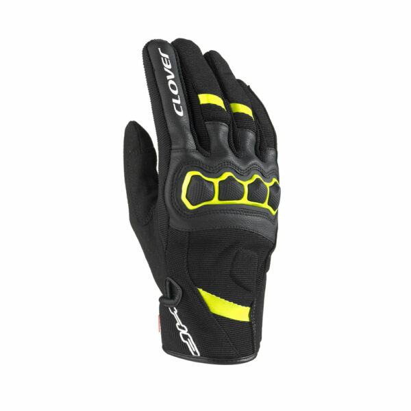 GUANTI MOTO SPORTIVO ESTIVO CLOVER AIRTOUCH-2 NERO-GIALLO