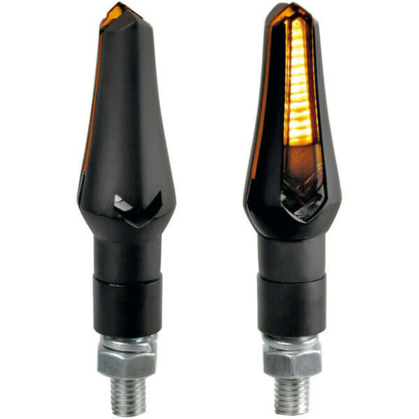 Frecce Moto Coppia a Led 12V Zephyr Colore Nero