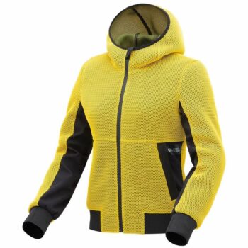 GIACCA MOTO DONNA TUCANO URBANO IN RETE 3D BOMBER GIALLO