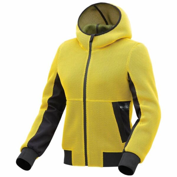 GIACCA MOTO DONNA TUCANO URBANO IN RETE 3D BOMBER GIALLO