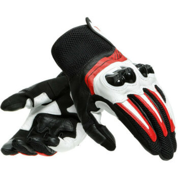 Guanti Moto Estivi in Pelle Dainese MIG 3 Nero Bianco Lava Rosso