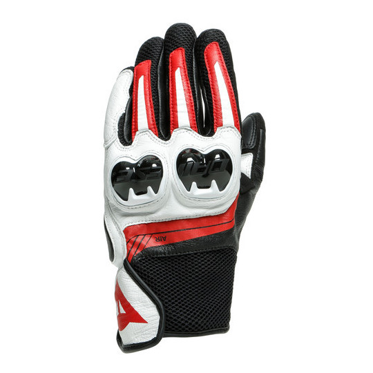 Guanti Moto Estivi in Pelle Dainese MIG 3 Nero Bianco Lava Rosso