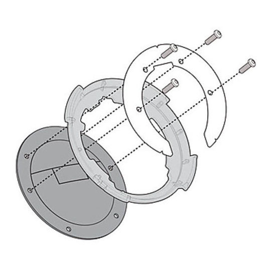 Kit Attacco Per Borsa Kappa/GIVI BF04K Per Tanklock
