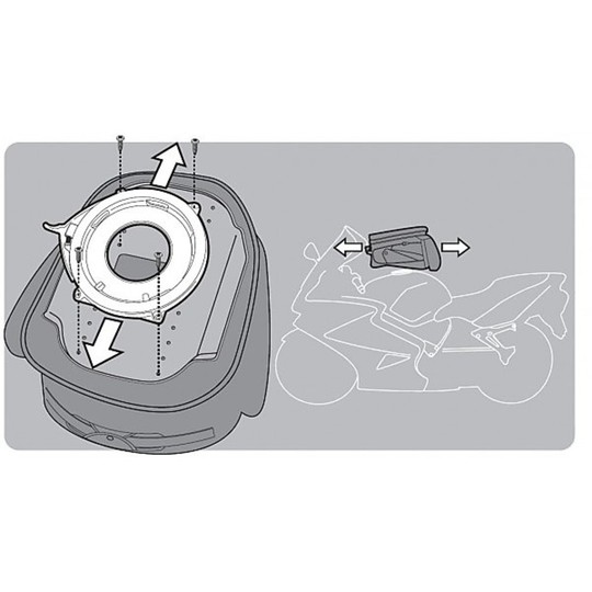Kit Attacco Per Borsa Kappa/GIVI BF04K Per Tanklock