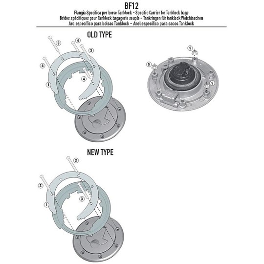 Kit Attacco Per Borsa Kappa BF03K Per Tanklock