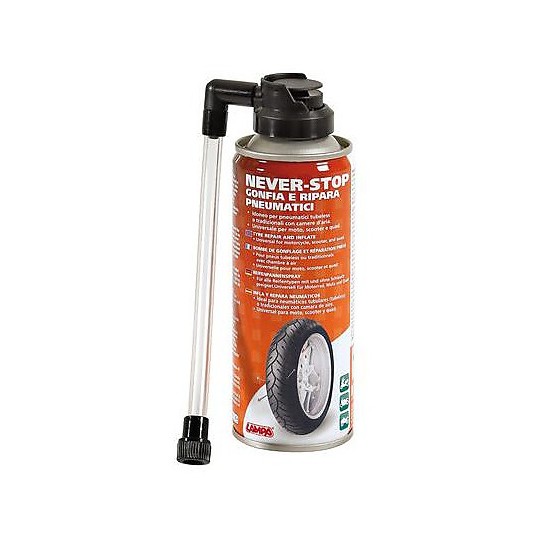 Spray Gonfia e Ripara Gomme Never Stop Lampa