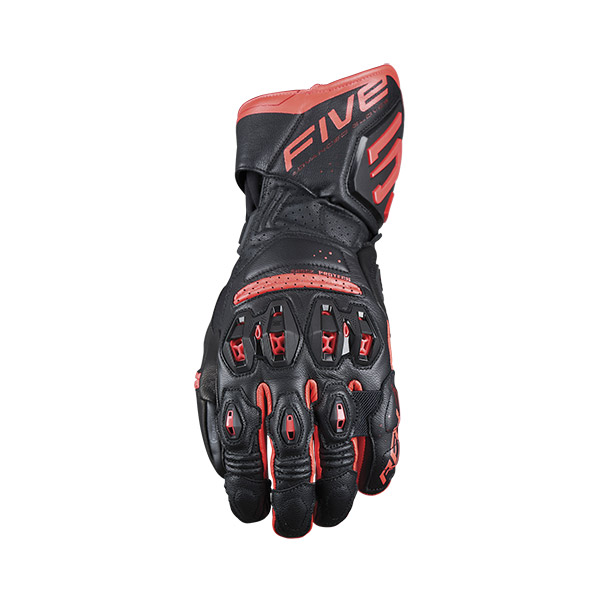 GUANTI MOTO PELLE SPORTIVI FIVE RFX3 EVO BLACK/FLUO/RED