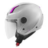 CASCO GIVI LADY DEMI JET 11.7 ARGENTO OPACO FUXIA