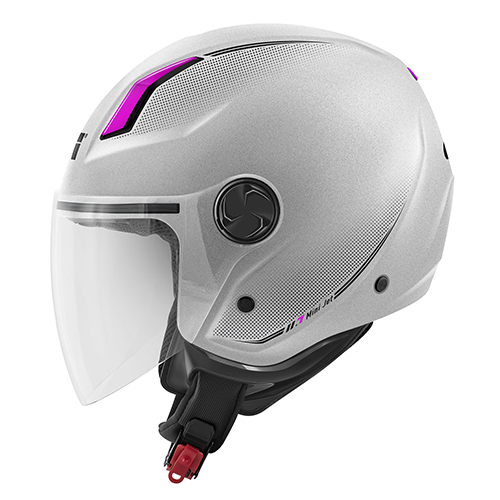 CASCO GIVI LADY DEMI JET 11.7 ARGENTO OPACO FUXIA