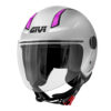CASCO GIVI LADY DEMI JET 11.7 ARGENTO OPACO FUXIA