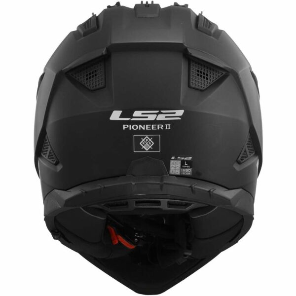 Casco Moto Adventure Ls2 MX702 PIONEER 2 SOLID Nero Opaco