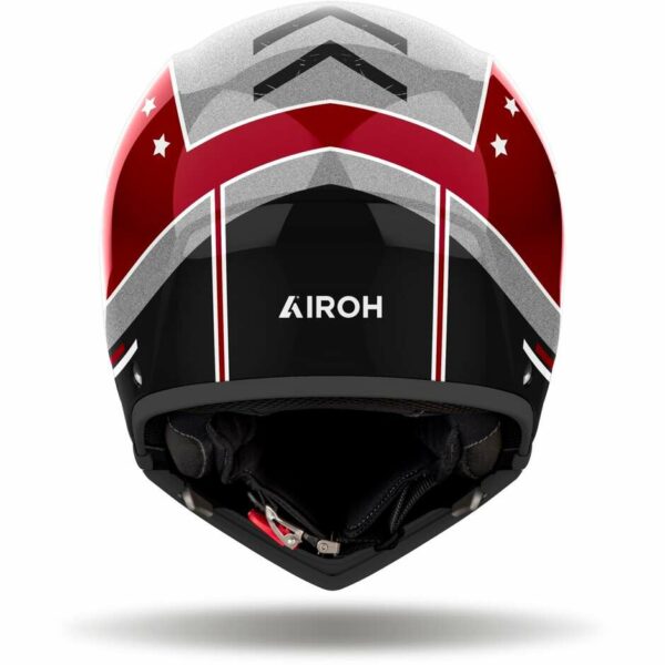 CASCO MOTO JET AIROH J110 COMMAND BURGUNDY LUCIDO