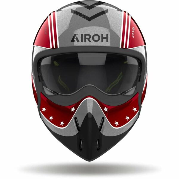 CASCO MOTO JET AIROH J110 COMMAND BURGUNDY LUCIDO