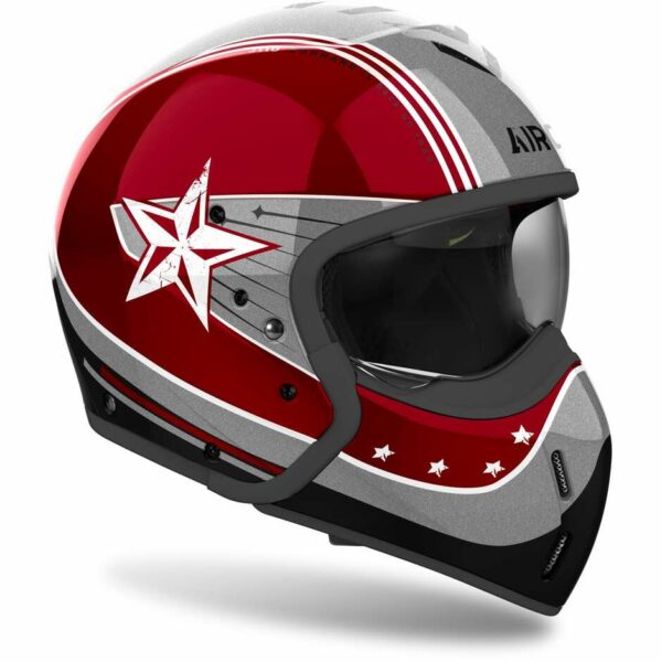 CASCO MOTO JET AIROH J110 COMMAND BURGUNDY LUCIDO