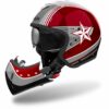 CASCO MOTO JET AIROH J110 COMMAND BURGUNDY LUCIDO
