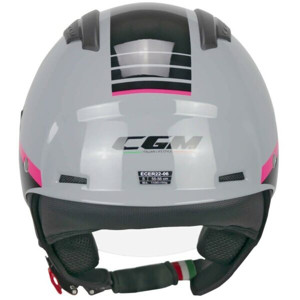 CASCO MOTO JET CGM 116G AIR BICO GRIGIO FUCSIA FLUO 22-06