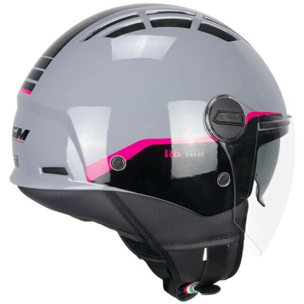 CASCO MOTO JET CGM 116G AIR BICO GRIGIO FUCSIA FLUO 22-06