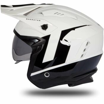 CASCO MOTO JET UFO SHERATAN BIANCO/NERO