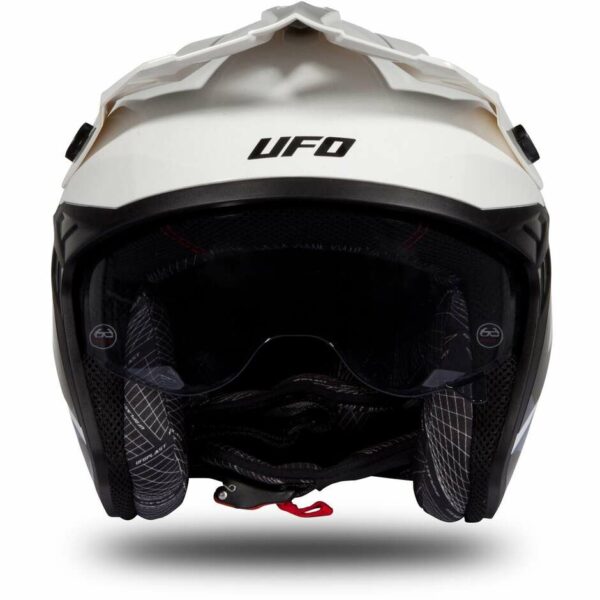 CASCO MOTO JET UFO SHERATAN BIANCO/NERO