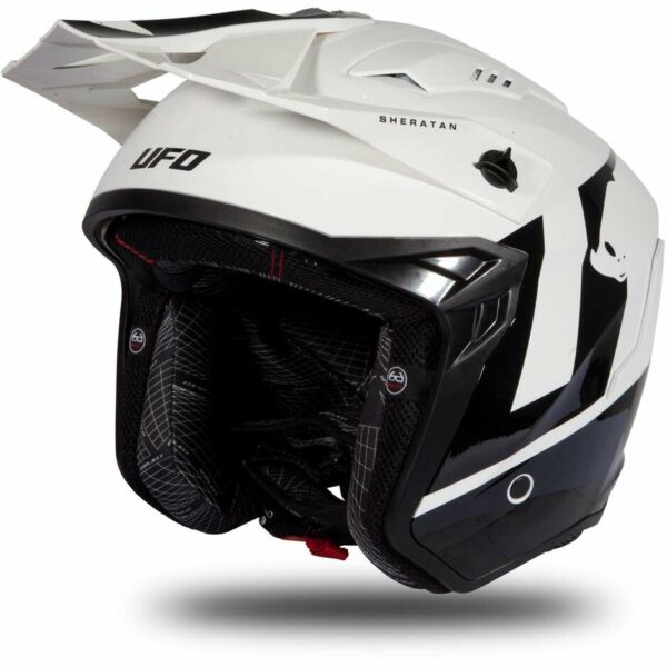 CASCO MOTO JET UFO SHERATAN BIANCO/NERO