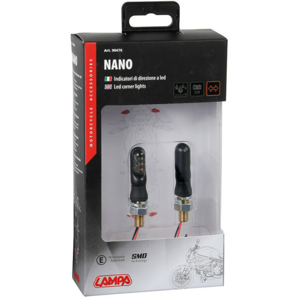 Coppia Frecce Indicatori di Direzione a Led Moto Lampa NANO
